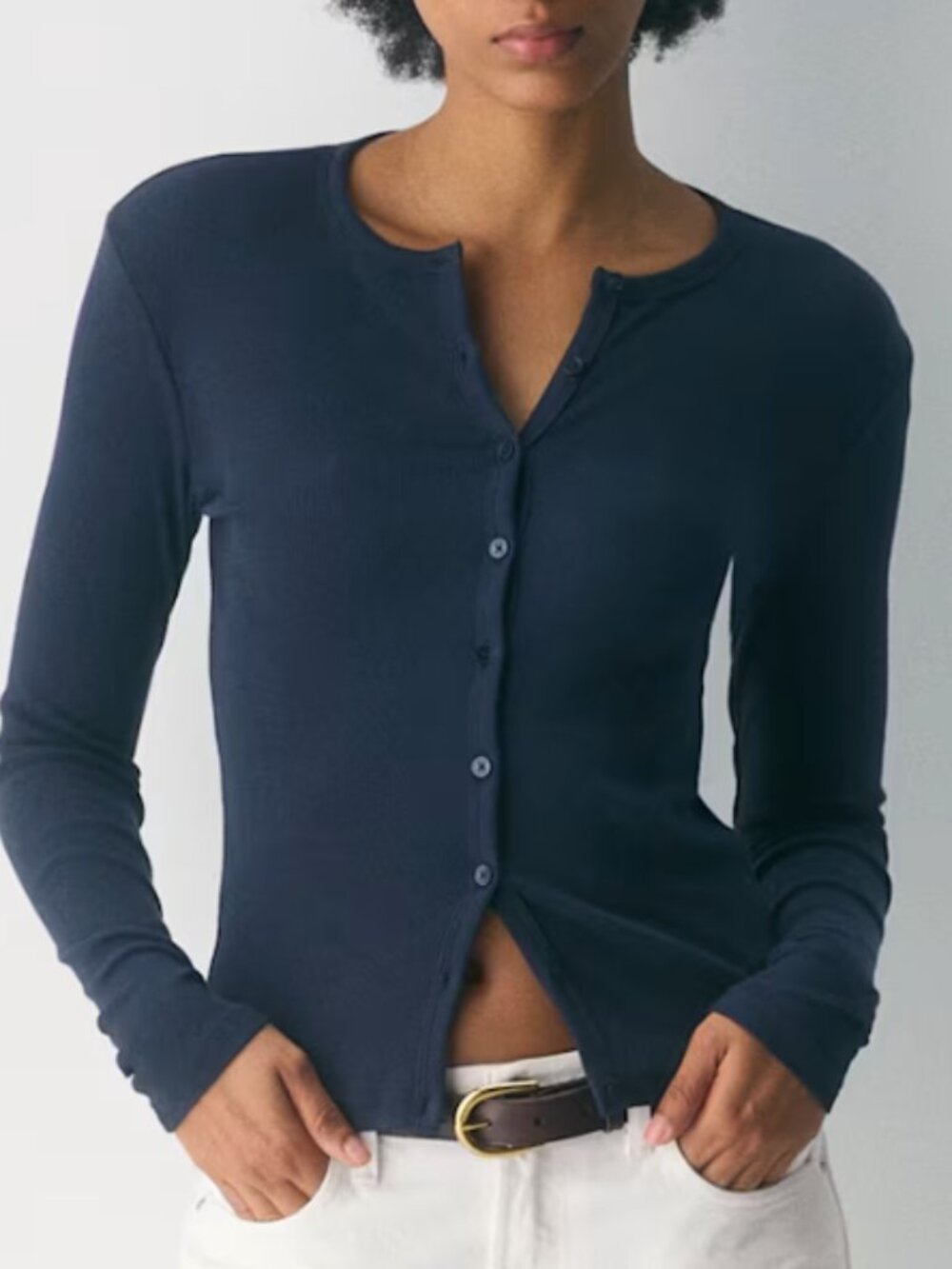 Aritzia HomeStretch Rib Syncopation Button-Up